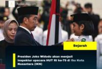 Presiden Joko Widodo akan menjadi inspektur upacara HUT RI ke-79 di Ibu Kota Nusantara (IKN)