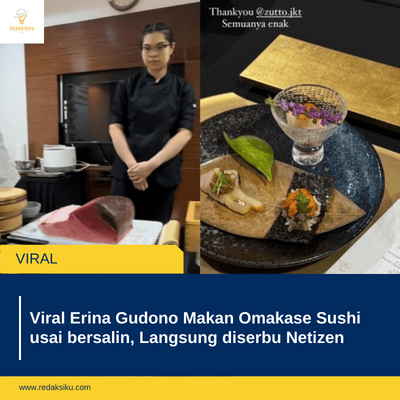 Viral Erina Gudono Makan Omakase Sushi usai bersalin, Langsung diserbu Netizen