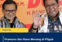 Pramono dan Rano Menang di Pilgub Jakarta