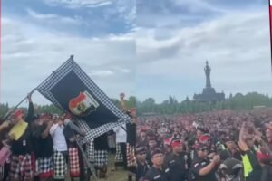 Tolak Adanya Premanisme Berkedok Ormas di Bali, 13 Ribu Pecalang Gelar Deklarasi di Lapangan Renon 1 Ribuan Pecalang Bali tolak keras premanisme ormas demi jaga keamanan desa adat dan ketertiban masyarakat. (Foto: Instagram @lambe_turah)