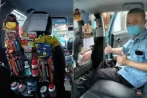 Viral! Sopir Taksi di Surabaya Ini Sulap Mobil Jadi Warung Gratis, Bagi-Bagi Obat dan Snack Gratis dari Dana Pribadi Sejak 2022 1 Sopir taksi berbagi dari Surabaya viral karena berikan snack dan obat gratis dari dana pribadinya. (Foto: Threads @marpaungyuni)