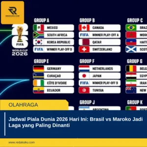 Jadwal Piala Dunia 2026 Hari Ini: Brasil vs Maroko Jadi Laga yang Paling Dinanti 1 Jadwal Piala Dunia 2026 Hari Ini: Brasil vs Maroko Jadi Laga yang Paling Dinanti